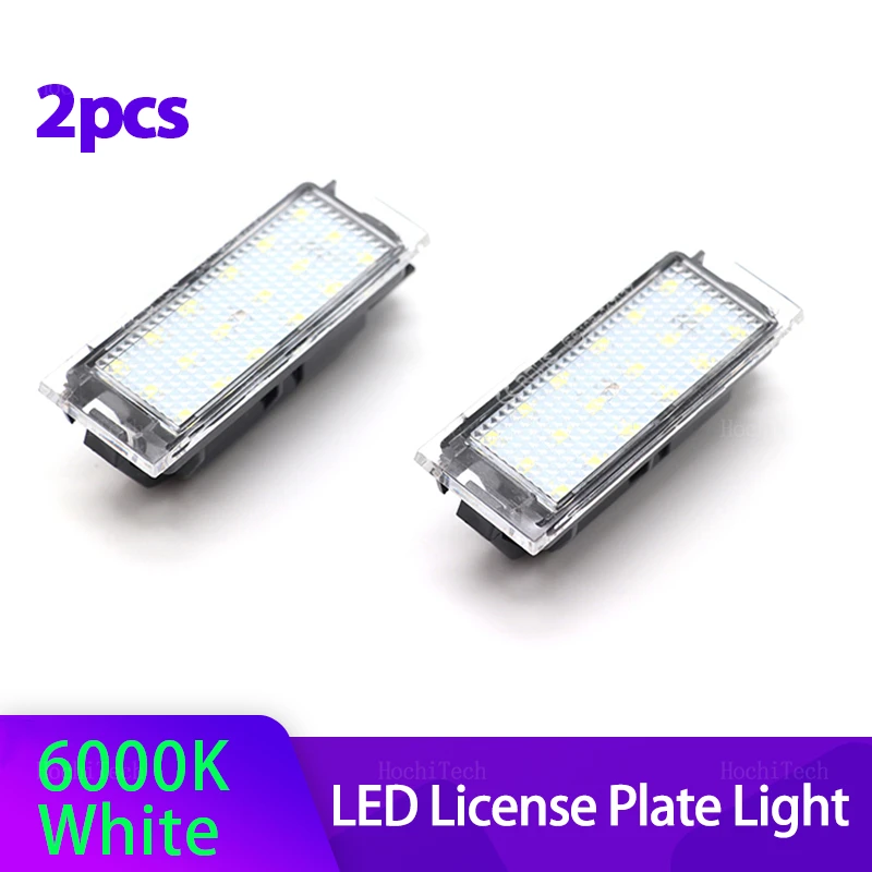 Lumière de plaque de planificateur de numéro de voiture LED, Canbus, Renault Megane 3, Clio décennie k2, Megane 3, Twingo Master, Vel Satis, 2 pièces