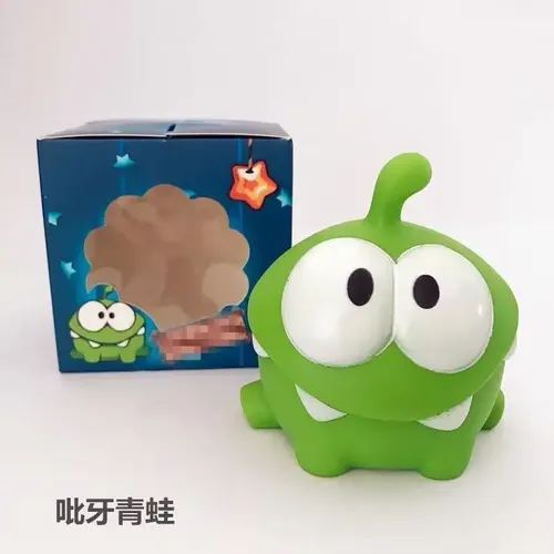 1 stücke kawaii schneiden das Seil om nom Puppen Spielzeug Mode Spiel Cartoon grünen Frosch Tiere