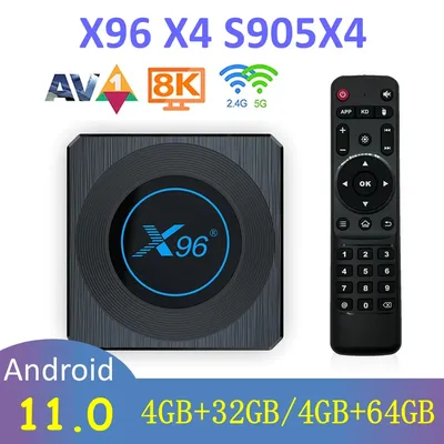 Neue X96 X4 Smart TV Android 11 TV Box Amlogic S905X4 Set Top Box 4GB 32gb 64gb dual WIFI 8K Internet TV Empfänger X96X4