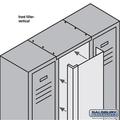 Salsbury Front Filler Vertical - 15 Inch Wide - For 6 Feet High Metal Locker - Gray