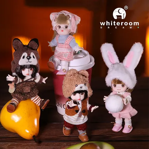 2024 Mini Puppen Spielzeug für Mädchen ob11 bjd Puppe kleines Tier obitsu11 Pocket Boy Baby Kawaii