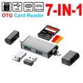 Typ c tf sd Kartenleser Typ c zu USB otg Adapter 7 in 1 USB 3 0 2 0 tf Kartenleser Aluminium