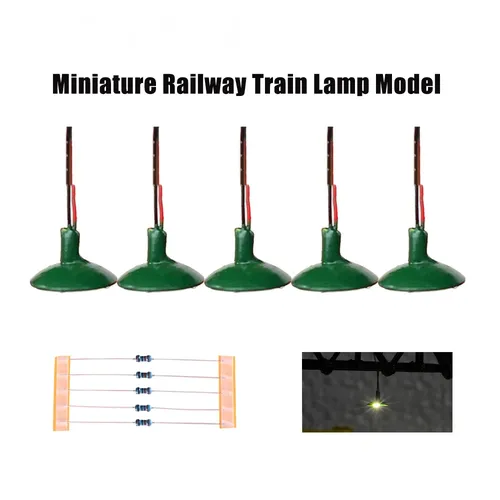 6pcs/10pcs Miniatur Wand Laternen pfahl Straßen laterne Modell Eisenbahn Zug lampe LED Decken