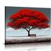 GOSMITH Abstract Red Tree of Life Landscape black and White Canvas Painting Posters and Prints Modern Wall Art Picture for Home Decor New Home Gift