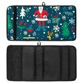 OWNTA Christmas Santa Claus Tree Elk Bell Elemenst Pattern Polyester Oxford Cloth Pencil Case Organizer - Efficient Storage Solution with Large Size 26x50.5 cm