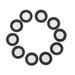 NUOLUX 10PCS 11.6mm Inner Diameter Faucet With Mesh Rubber Gasket Anti-blocking Filter Metal Hose Coupling Filter Washers For Water Tap Use(Black)