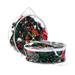 Wreath Storage Container Christmas Clear Xmas Wreath Storage Bag 24 Inches Christmas Plastic with Dual Zippers and Reinforced Handles Xmas Garland Container for Xmas Seasonal Wreath