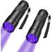 Black Light 2 Pcs UV Handheld Blacklight Flashlights 12 Led 395nm Mini Light Torch Detector for Pets Urine and Stains