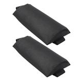 NUOLUX 2pcs Outdoor Anti Gravity Lounge Chair Pillow Headrest Pillow for Folding Patio Lawn Recliner (Black)