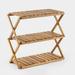 Acacia 3 Tiers Wooden Plants Stand Foldable Shoe Rack Multipurpose Shelf Perfect Idea For Living Room Bedroom Hallway Bathroom Natural Color.