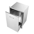 VEVOR 19.7Wx26.5H Pull Out Trash Drawer Stainless Steel for Outdoor Kitchen or BBQ Station