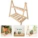 Wood Plant Stand Plant Pot Stand Balcony Planter 2-tier Tray Home Decoration