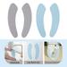 Wliqien 1 Pair Toilet Seat Cover Ultra Soft More Warmer Washable Candy Color Bathroom Toilet Sticky Seat Pad for Home