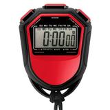 Digital LCD Stopwatch with Strap - Waterproof Handheld Chronograph Counter for Swimming Running Football Training