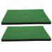 2pcs Tri-turf Golfing Hitting Mat Golfing Training Turf Golfing Practice Rug