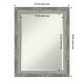 Amanti Art Waveline Silver Framed Wall Mirror - 20.50 x 24.50 in