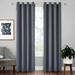 Haite Bedroom Blackout Window Curtain Grommet Room Darkening Curtain Thermal Insulated Window Treatments Plain Solid Color Window Drapes Dark Gray W:52 xL:84