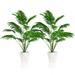 Set of 2 Artificial Areca Palm Plants in Pots, 32 Inch Fake Tropical Palm Trees with Greenery Leaves and Stems