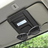 Summer Savings WJSXC Sunglass Holder for Car Leather Car Sunglass Holder Magnet Sunglass Clip for Car Visor Multiple Sunglasses Holder for Car Visor Sunglass Holder Black