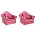 2 Sets Mini Sofa Model Decorative Sofa Adorn Mini House Decoration Mini Furniture