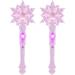 6 pcs Snowflake Wand Fairy Light Up Musial Toys Costume Accessories for Children Girls