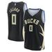 Men's Fanatics Branded Damian Lillard Black Milwaukee Bucks Fast Break Player Jersey - Statement Edition