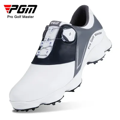 PGM scarpe da Golf in pelle bovina da uomo punte per scarpe impermeabili abbigliamento Casual scarpe da ginnastica maschili antiscivolo scarpe sportive da uomo XZ194
