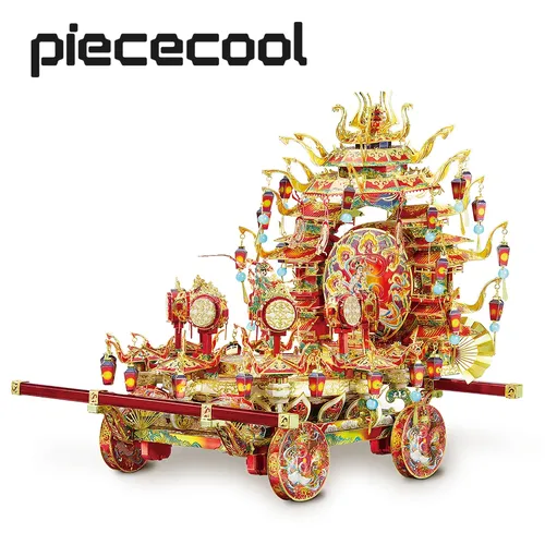 Piececool 3d Metall Puzzles Chinesischen Phoenix Tanz Fahrzeug DIY Modell Kits Gebäude Kits Puzzle für Erwachsene