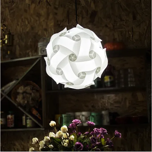 DIY Moderne Ball Neuheit IQ Puzzle Lampe Puzzles Anhänger Licht Dia.25cm/30cm/40cm Lampenschirm + E27 lampe Halter 1 Meter Draht Hängen