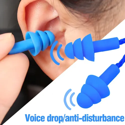 Weiche Silikon Ohrstöpsel Noise-beweis Schallschutz Stimme-reduzierung Ohrstöpsel Wasserdichte Schwimmen Komfortable Silikon Ohrstöpsel