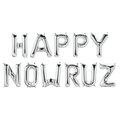 Happy Nowruz Foil Balloons Silver