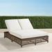 Hampton Double Chaise in Driftwood Finish - Performance Rumor Midnight - Frontgate