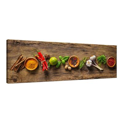 Elephant Stock 36" x 12" Flavorful Spices and Herbs Canvas Wall