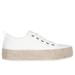 Skechers Women's BOBS Sesame - Sun Dazing Shoes | Size 7.0 | Off White | Textile/Metal | Vegan