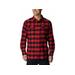 Columbia Men's Flare Gun Stretch Flannel Shirt, Mountain Red Twill Buffalo Check SKU - 663882