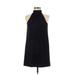 Ali & Jay Casual Dress - Shift Turtleneck Sleeveless: Black Print Dresses - Women's Size X-Small