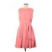 Gap Casual Dress - A-Line Crew Neck Sleeveless: Pink Print Dresses - Women's Size 8