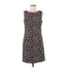 DressBarn Casual Dress - Shift Scoop Neck Sleeveless: Brown Dresses - Women's Size 8