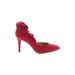 Christian Siriano for Payless Heels: D'Orsay Stilleto Cocktail Red Print Shoes - Women's Size 8 - Pointed Toe