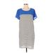 Joie Casual Dress - Shift: Blue Color Block Dresses - Women's Size Small