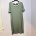 Lularoe Dresses | Lularoe Julia Short Sleeve Dress 2xl Stretchy Bodycon Mid-Length Sleeves Grey | Color: Gray | Size: 2x