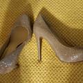 Jessica Simpson Shoes | Jessica Simpson Gold 4 Inch Shoes. Size 8.5 New With Box | Color: Gold | Size: 8.5