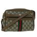 Gucci Bags | Gucci Gg Canvas Web Sherry Line Shoulder Bag Pvc Leather Beige Green Auth 57622 | Color: Green | Size: W9.1 X H6.7 X D2.8inch