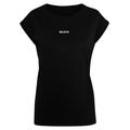 T-Shirt MERCHCODE "Damen Ladies Believe Front Extended Shoulder Tee" Gr. XS, schwarz (black) Herren Shirts T-Shirts