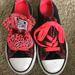 Converse Shoes | Converse Black Red Pink Animal 11 Junior Sneakers Shoes Low Top Chuck Taylor | Color: Black/Red | Size: 11g