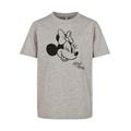 T-Shirt MISTERTEE "Damen Kids Minnie Mouse XOXO Tee" Gr. 158/164, grau (heathergrey) Mädchen Shirts T-Shirts