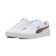 Sneaker PUMA "Carina 2.0 Metallic Shine Sneakers Damen" Gr. 36, weiß (white gold silver metallic) Schuhe Sneaker