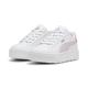 Sneaker PUMA "Karmen L Sneakers Mädchen" Gr. 28, weiß (white grape mist silver purple metallic) Kinder Schuhe Sneaker