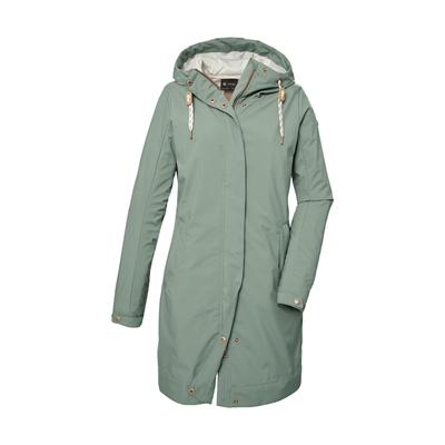 Softshellparka "GS 16 WMN SFTSHLL PRK", Damen, Gr. 40, grün (mint), Oberstoff: Oberseite: 100% Polyester (recycelt), Rückseite: 100% Polyester, Futter: 100% Polyester, G.I.G.A. DX BY KILLTEC, sportlich, Jacken, Wasserdichter, atmungsaktiver Parka... Image