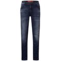 Slim-fit-Jeans STREET ONE MEN Gr. 34, Länge 32, blau (dark blue random wash) Herren Jeans Slim Fit